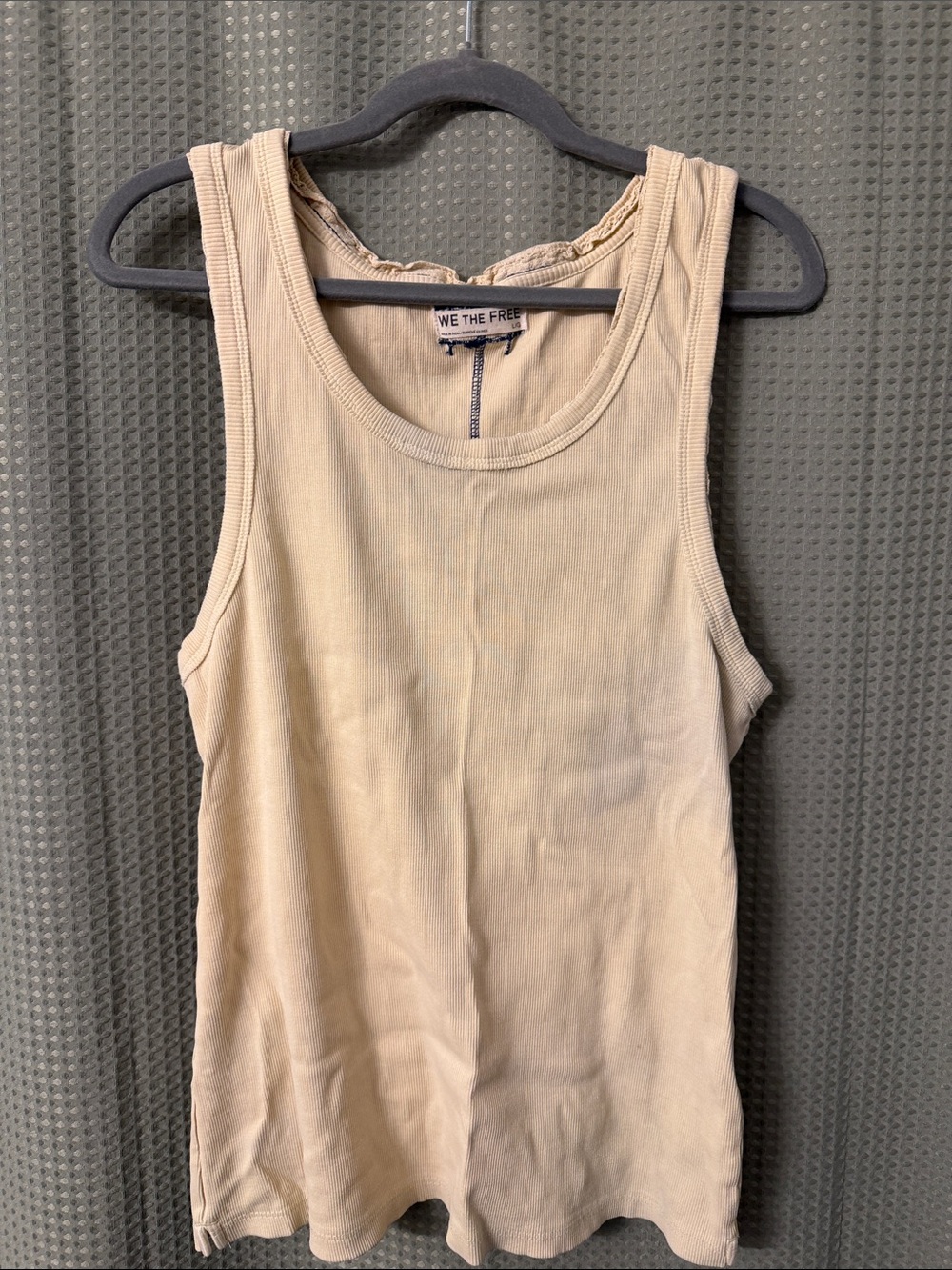 Free People Soft Ribbed Tank in Light Cream